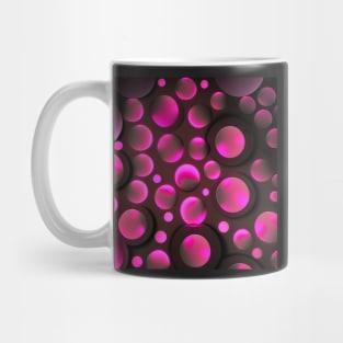 Glowing pink polka dots design Mug